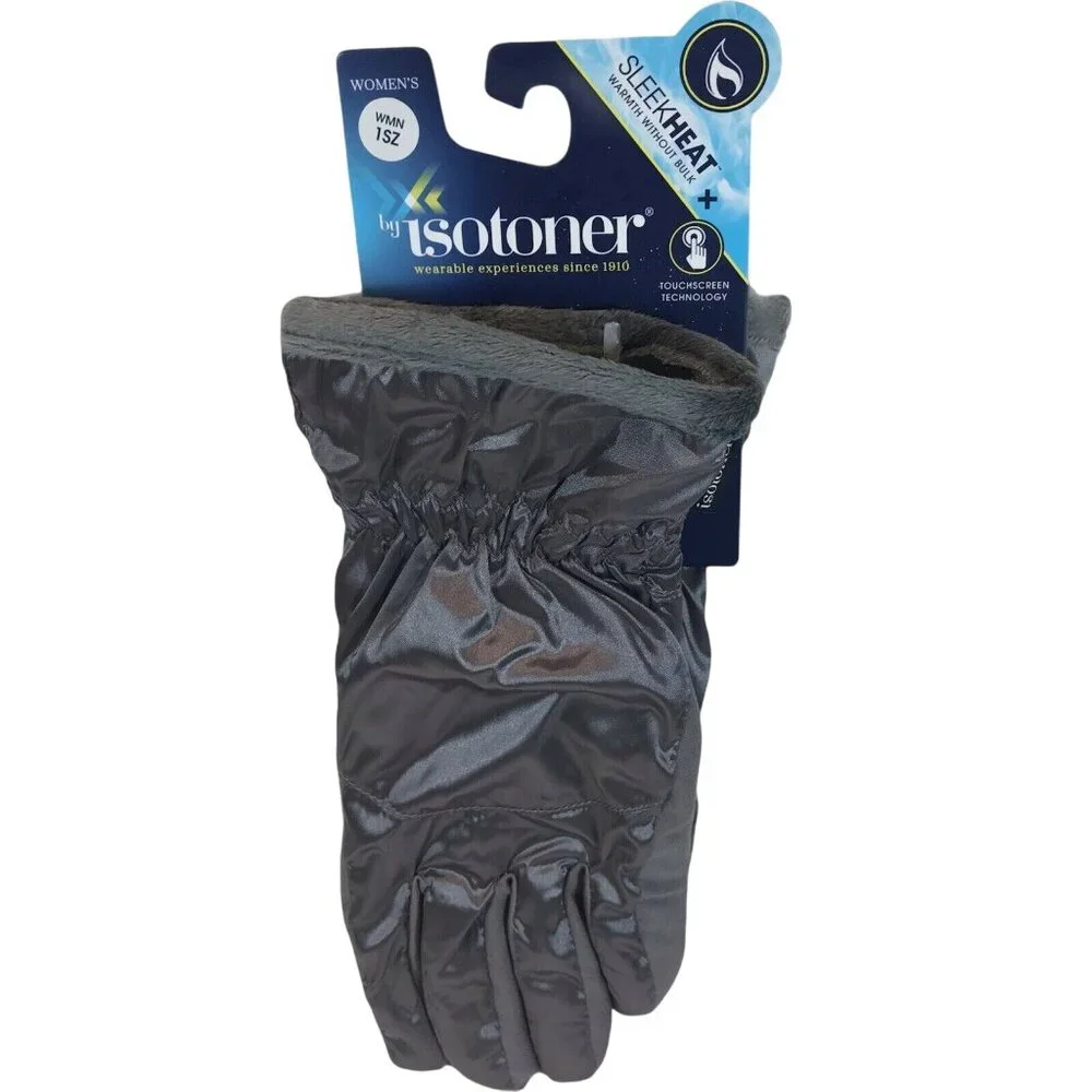 Isotoner Womens One Size Gloves SleekHeat Touchscreen Technology Lavender New